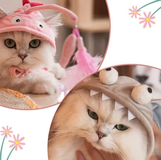 כובע חתול, כובע דגי תחפושת חתול, חתולים וכלבים קטנים גור גור המפלגה תלבושות אבזר אריגת ראש, תלבושת דגי כובע