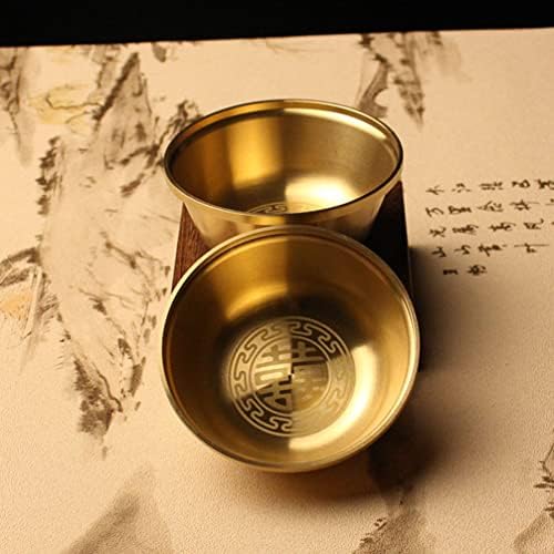 בית תפאורה טיבטי בודהיסטי מים מציע קערת נחושת גביע כוס רטרו קטורת צורב יין משקפיים בודהה פולחן תשמיש