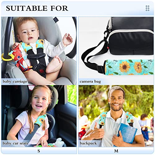 כיסויי רצועת מושב רכב חמניות טלפה לילדים לתינוקות 2 יח 'רצועות מושב רכב רפידות כרית כרית כרית