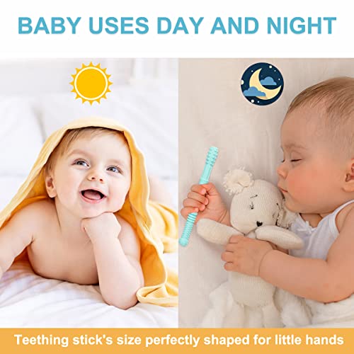 צעצועי בקיעת שיניים לתינוק למשך 0-6 חודשים 6-12 חודשים, צינורות בקיעת שיניים חלולים, צעצועי נשכן לתינוק