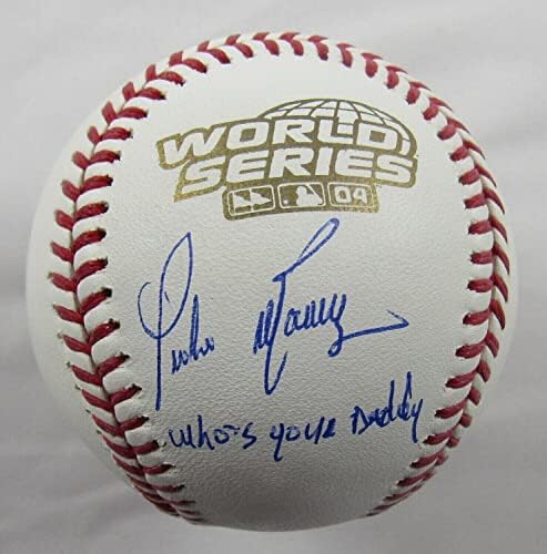 פדרו מרטינז החתימה את רולינגס 2004 בייסבול של סדרת העולם עם מי אבא שלך - כדורי חתימה