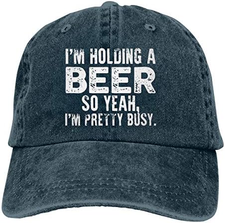 אני מחזיק בירה אז כן אני די עסוק בכובע קאובוי רגיל מתכוונן רטרו שוטף רטרו