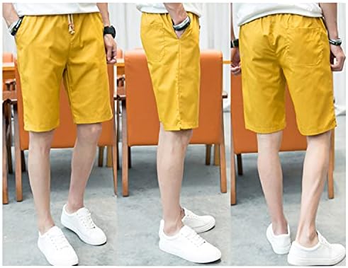 מכנסיים קצרים של המותניים המותניים המזדמנים של גברים מכנסיים קצרים אופנה אימון נוח מכנסיים קצרים שטוחים
