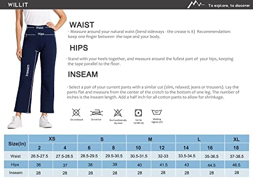 מכנסי טרנינג כותנה של וויליט לנשים מתאמנים מכנסיים אתלטים טרקלין יוגה מכנסיים תחתונים פתוחים עם כיסים