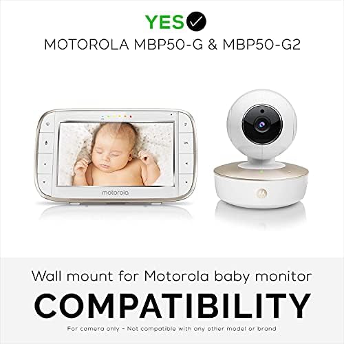 קיר מוטה ללא הברגה עבור מוטורולה MBP50 -G מצלמות מצלמות צג לתינוקות, מקל VHB - קל להתקנת מדף, אין צורך בכלים,