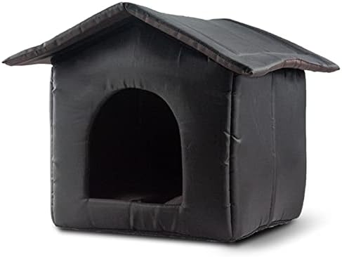 חיות מחמד מקלט נייד חתולי כלבי מקלט אנטי להחליק עמיד אוהל חיצוני שחור חם בית עבור קטן בינוני פרא קיטי גור,