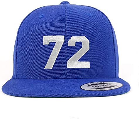 טרנדי הלבשה חנות מספר 72 לבן חוט רקום שטוח ביל סנאפבק בייסבול כובע