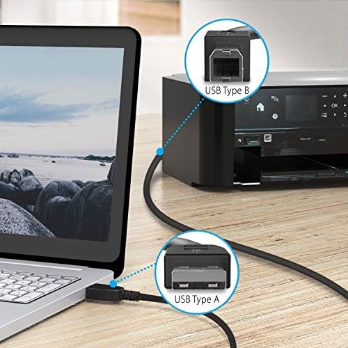 SupplySource 6ft כבל USB החלפת חוט כבלים עבור Dymo Labightriter 4xl מדפסת תווית מדבקה תרמית