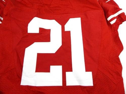 2012 סן פרנסיסקו 49ers Frank Gore 21 משחק הונחה אדום ג'רזי 46 77 - משחק NFL לא חתום בשימוש בגופיות