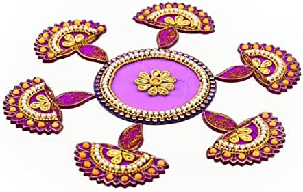 מעצב DIYA רצפת רנגולי לשימוש חוזר לשימוש חוזר של רנגולי גדול אקרילי רנגולי הודי מסורתי מתנה לעיצוב