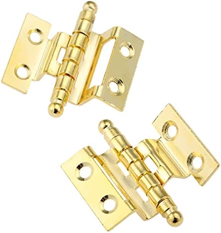 SLNFXC 2 יחידות ריהוט זהב צירים דקורטיביים ארון דלתות דלתות ציר כתר 8 חורים תפאורה לקופסת תכשיטים מעץ
