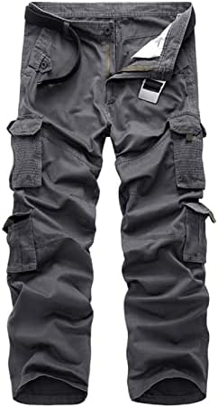 מכנסי מטען גברים, מכנסי מטען מזדמנים לגברים מכנסי קאם צבאיים מכנסיים קרביים עם כיסים
