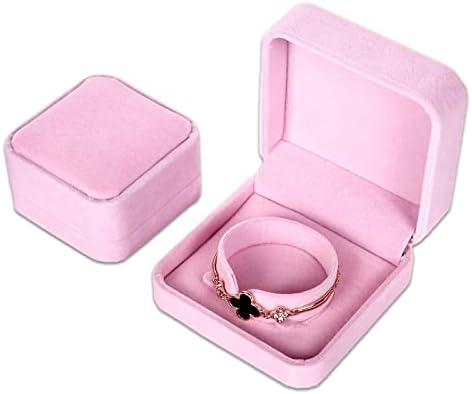 תיבת טבעת תכשיטים קטיפה עם 24 חבילות קטיפה עם מכסה הצמד תלוי על ידי ThedisplayGuys - למעורבות, הצעה, חתונה,