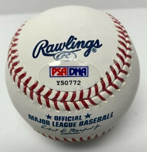 מאט שמייקר חתם על בייסבול Major League MLB פחד מהזקנה PSA Y50772 - כדורי בייסבול עם חתימה