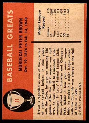 1961 Fleer 11 Mordecai Brown Chicago Cubs Ex/MT Cubs