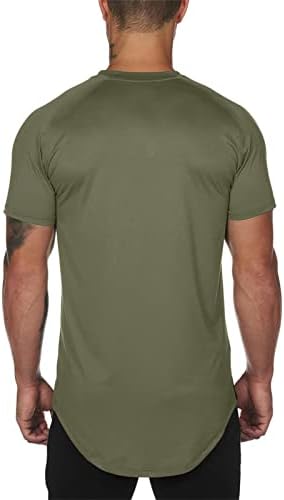 חולצות טריקו של XXBR Mens קיץ צבע אחיד הדפס CAMO הדפסת שרוול קצר תחתיות של בני נוער אימון אתלטי רזה מתאים צמרות
