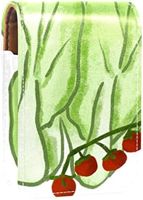 מיני איפור תיק עם מראה, מצמד ארנק מעוור שפתון מקרה, ירקות עגבניות ירקות
