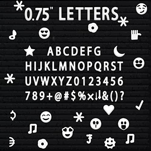 510 חתיכות דמויות פלסטיק מכתב סט לשינוי הרגיש מכתב לוחות כ 3/4 אותיות, כולל מספרים, סימנים לשינוי מכתב לוחות, מחוץ
