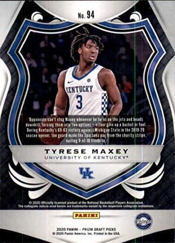 2020-21 PANINI PRIZM TRAFT PSORTS 94 TYRESE MAXEY RC טירון