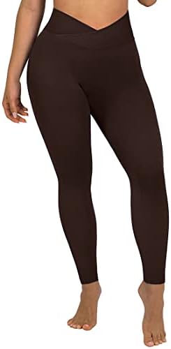 Suukssssssoess Womensover Crossover חותלות חלקות הרמות מכנסי יוגה באימון גבוה במותניים