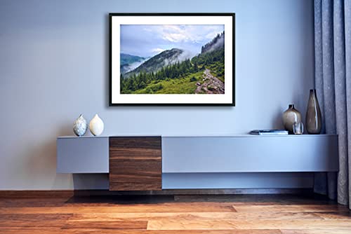 תמונת הדפסת היער של יער הרים תמונה אוקראינית הרי קרפטים עיצוב אמנות קיר לסלון 4x8 עד 20x30