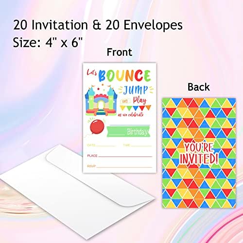 Zodvery Jump Card Hard Party Cards - בואו נקפיץ ציוד למסיבות לקפיצה לילדים, בנים או בנות - 20 הזמנות