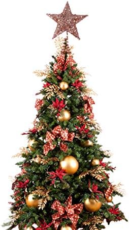 כוכב חג המולד 7.8 עץ חג המולד טופר כוכב טופר לקישוטים לעץ חג המולד נוצץ חג המולד חג עץ צמרת חגיגה