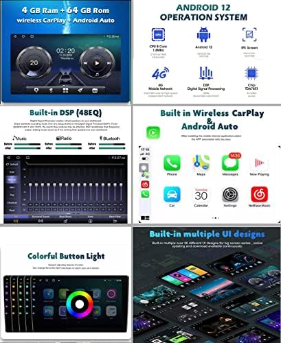 Autosion Android 12 Stereo Stereo in-Dash עבור Suzuki Jimny 2005-2019 GPS ניווט 9 '' יחידת ראש MP5 מקלט וידאו