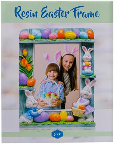 מתנות צילום משובחות 5 x 7 ארנבות וביצים שרף מסגרת פסחא