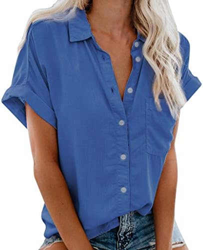 חולצות שרוול ארוכות לנשים כפתור דש משובץ כפתור קפוצ'ן קרדיגן קפוצ'ן קפוצ'ן גודל ז'קט חולצות חולצות