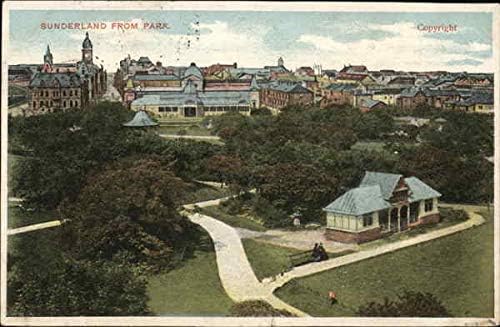 נוף לעיר מפארק סנדרלנד, אנגליה גלויה עתיקה מקורית 1905