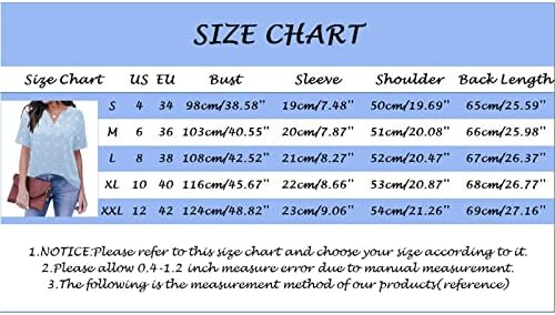 נשים רופף חולצות קיץ נשים טוניקת חולצות קצר שרוול צוואר מנוקדת חולצות חולצות ארוך שרוולים נשים של