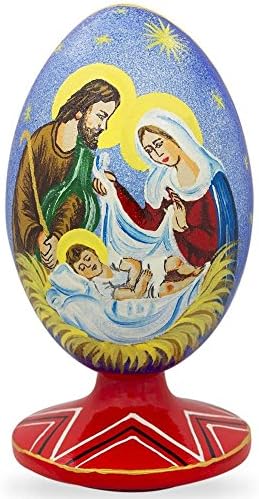 הטוב ביותרפיסנקי בתולה מרי, יוסף ותינוק ישו עץ ביצת המולד צלמית 4.75 סנטימטרים
