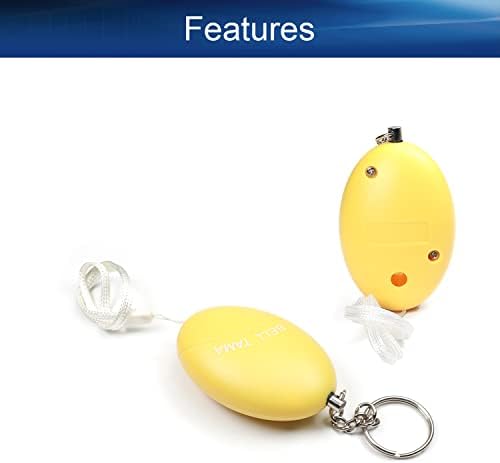 Bettomshin Safe Sound Alarm אישי, 2 יחידות 120dB, מחזיק מפתחות אזעקת אבטחה אישית, אזעקת אבטחה להגנה עצמית לחירום