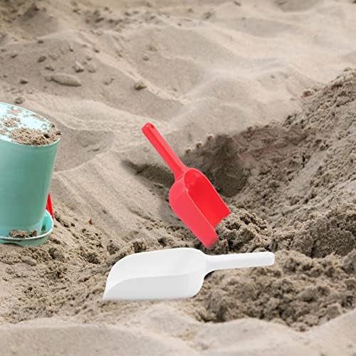 4 יחידות צבעים פלסטיק סקופ חול אתים סט, שלג חוף שובל פלסטיק חול סקופים עבור בני בנות חוף קמפינג גן גורף חול בחצר