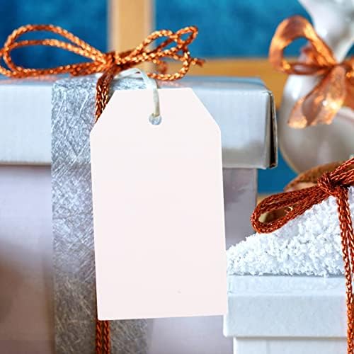 בגדי תגיות קראפט נייר מתנה תגיות 200 יחידות מלאכות תווית חג תג עם מחרוזת לכתיבה תווית תגיות