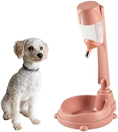 מתקן מים לחיות מחמד עומד וקערת מזון-מתקן מים לכלבים מתכוונן לגובה עם מוט ניתן להסרה - מתקן בקבוק מים לכלבים