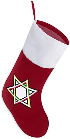 כוכב יהודי צבעוני בהתאמה אישית לחג המולד מגרש חג המולד אחי מפלגה משפחתית קישוטי תלייה