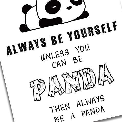 Suuura-oo. Inspirational Panda Call Connts הדפסים, מילות מוטיבציה מקסימות לא ממוסגר