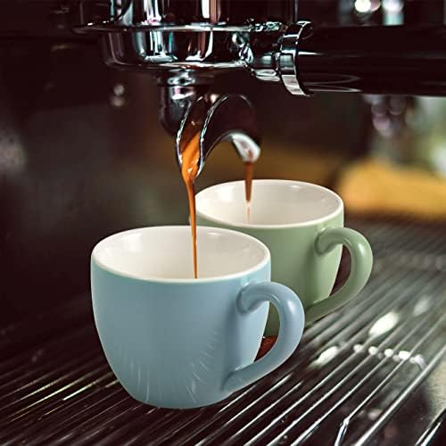 כוס אספרסו מיני פרוקליין ביתית, 3 אונקיות / 90 מיליליטר ספלי קפה זעירים דמיטאס לאספרסו, ערכת תה של 6, ססגוניות