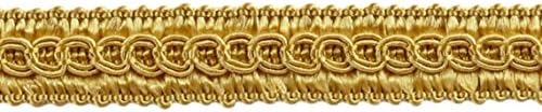 Décopro 1/2 אינץ 'צמת גימפ דקורטיבית צמה, סגנון 0050SG צבע: זהב קל - B7, נמכר על ידי החצר