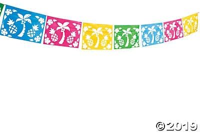 טיקי לואו גזר את עיצוב המסיבה הטרופית באנר דגל