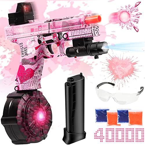 אקדח Blaster Blaster Blaster JM-X2 עם תוף, פיצוץ פיצוץ למצב כפול אוטומטי, ידני ואוטומטי, אפקט