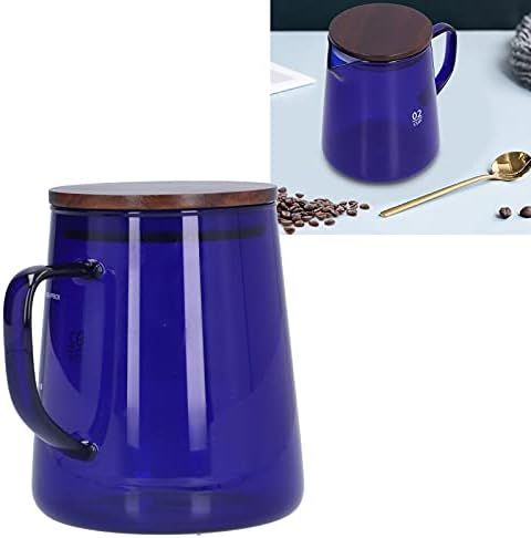 כוסות קפה/ספלים, שרת קפה עמיד בחום של 500 מל עם מכסה עץ קומקום תה ביתיים למשרד ביתי