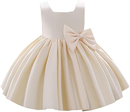 תינוקת מורובוט תינוקת סאטן שמלת כלה שמלת קשת קשת נסיכה יום הולדת שמלת יום הולדת