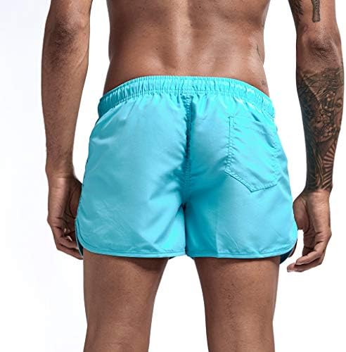 גברים מונחים מכנסיים קצרים נוחים ומוצקים מהירות יבש יבש ספורט ספורט קיץ תחתון כושר רגיל מכנסי שחייה