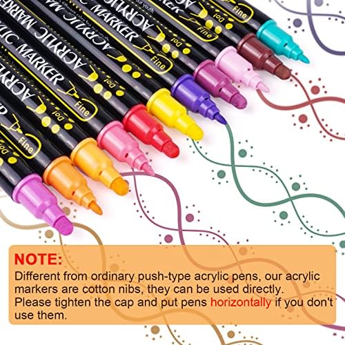 BETEM 24 צבעים קצה כפול קצה אקרילי עטים עטים