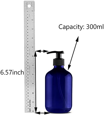 משאבת משאבה של 10 גרם המשאבה של משאבה מפלסטיק מתקן קרם קרם ריק, חבילה כחולה 2, לשטיפת גוף קרם שמפו.