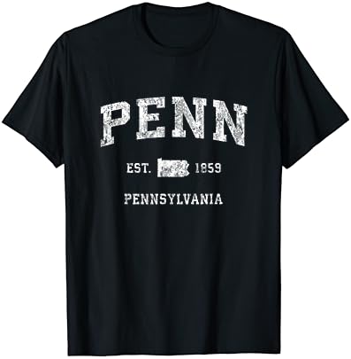 פן פנסילבניה PA וינטג 'חולצת טריקו לעיצוב ספורט