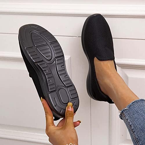 נעלי סניקרס שטוחות ברשת נשים ארוגות נעליים סופיות סוליות רכות